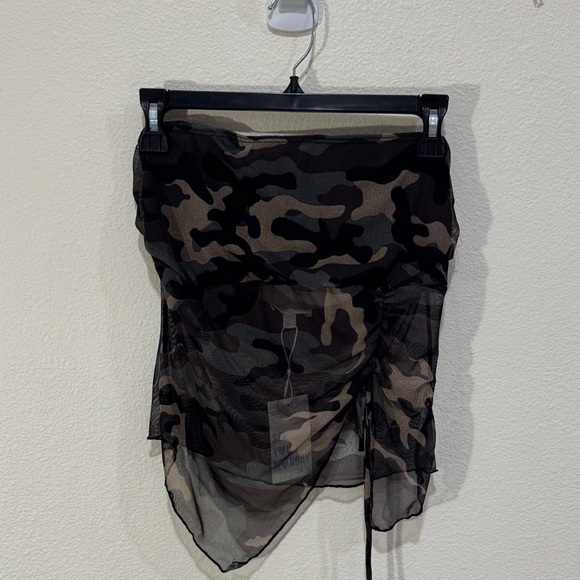 See You Monday Camouflage Strapless Crop Top - Picture 3 of 6